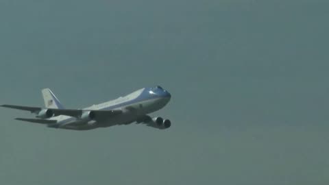 Malaysian fighter jet escorts Air Force One into Kuala Lumpur International Airport