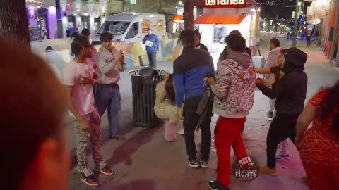 Wild Fight Breaks out on 6th Street Austin TX 12-18-2025