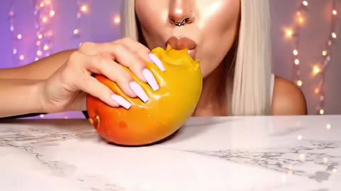 Eating asmr slimy edible