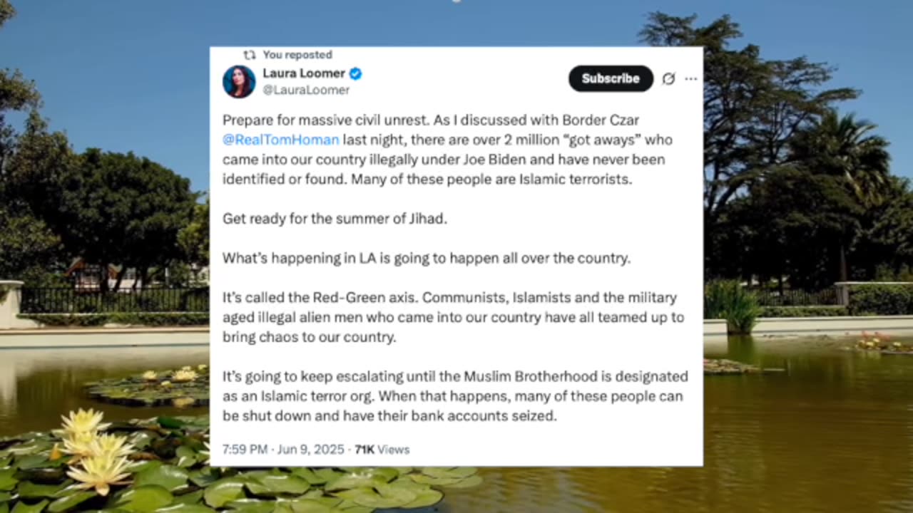 Laura Loomer Warns About Massive Unrest Now That The USA Has Millions Of GOT-AWAYS
