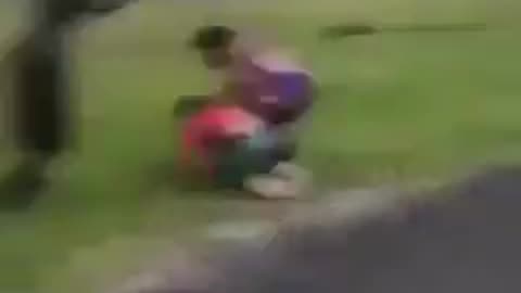 Blacks Attack White Child, Black Adults Laugh
