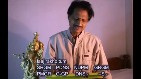 Laj Rakho Tum Krishna Murari-Rag Bilabal-with Alap Tane Lyrics and onscreen Notations