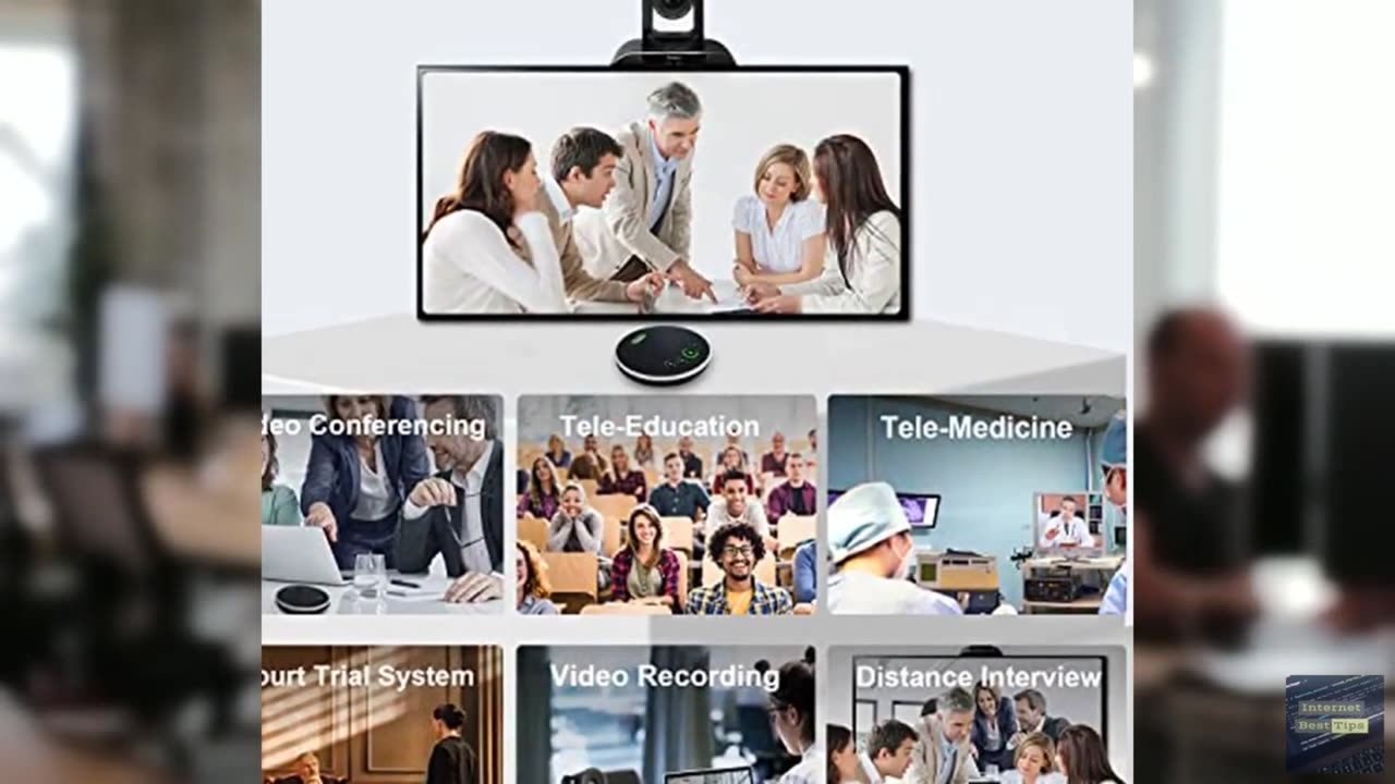 TONGVEO All-in-One Conference Room Video Camera System Bundle HD 1080P 60fps 3X