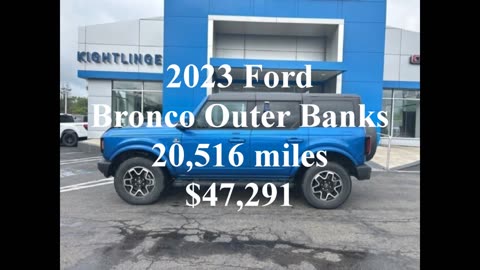 Ford Bronco Outer Banks at Kightlinger Motors in Coudersport, PA