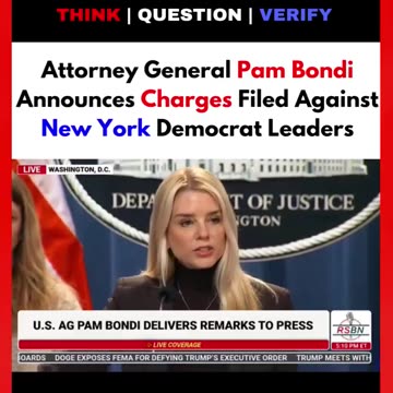 A.G. Pam Bondi announces charges filed against New York Democrat leaders