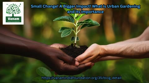 Small Change! A Bigger Impact! What is Urban Gardening and its importance