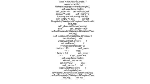 How to enable Pan and Zoom in a QGraphicsView
