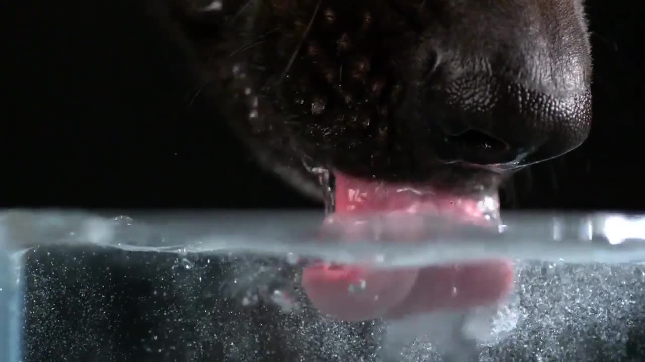 The way dogs drink water