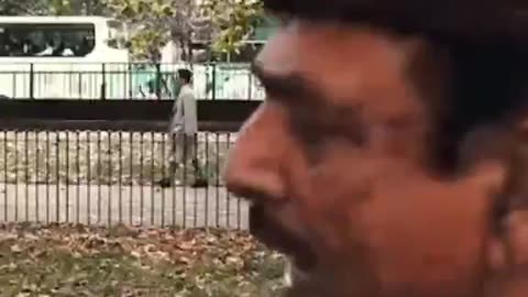 Muslim man at speakers corner London