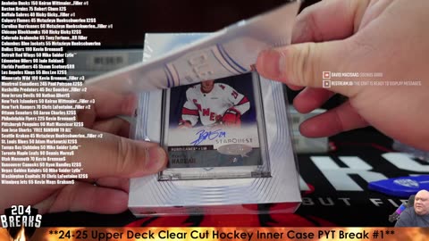 **24-25 Upper Deck Clear Cut Hockey Inner Case PYT Break #1** [Sept 4, 2025]