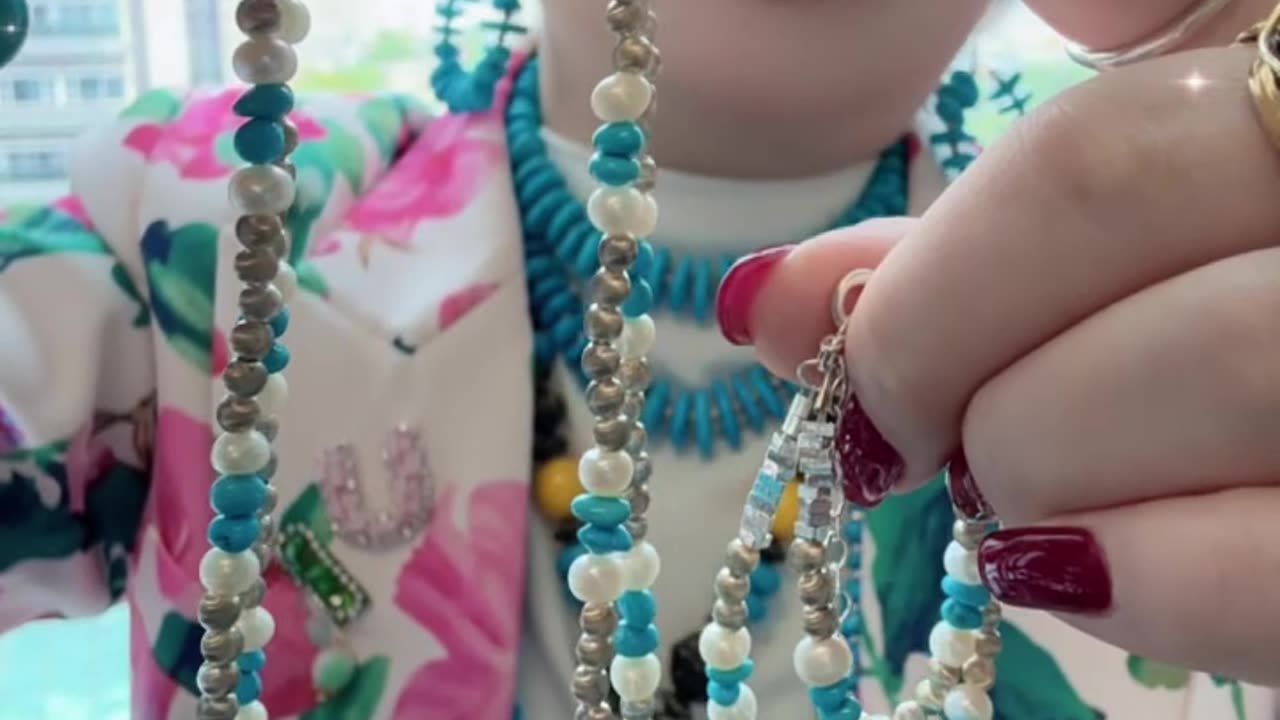 250617-13 Turquoise & Pearl Set: Deep-Sea Fantasy Adorned on the Body