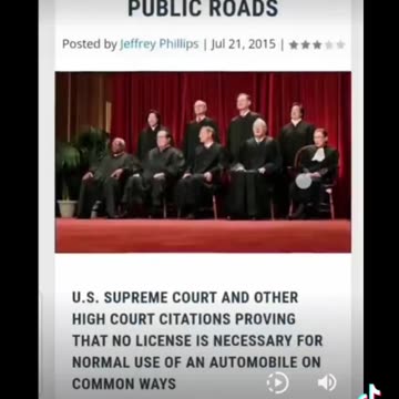 SCOTUS - No Driving Licence Required on Public Roads
