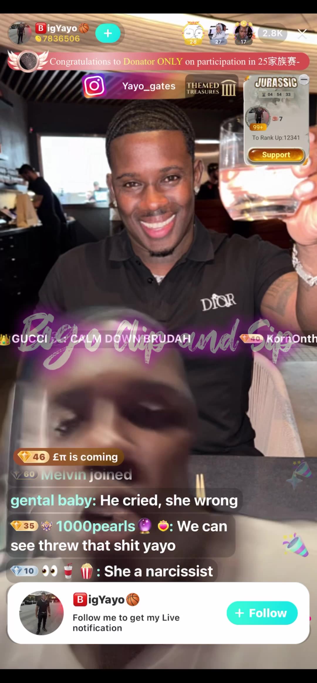 Yayo says he was upset he just paid the rent n pulled up seeing another man 8/7/25 #bigoclipandsip