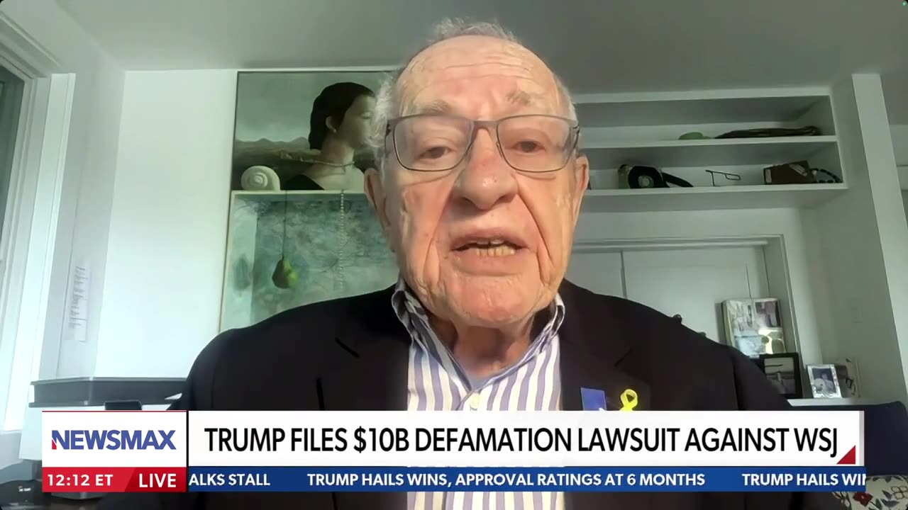 Alan Dershowitz Says He Can Help Team Trump Prove WSJ's Epstein Story Was 'Malice'