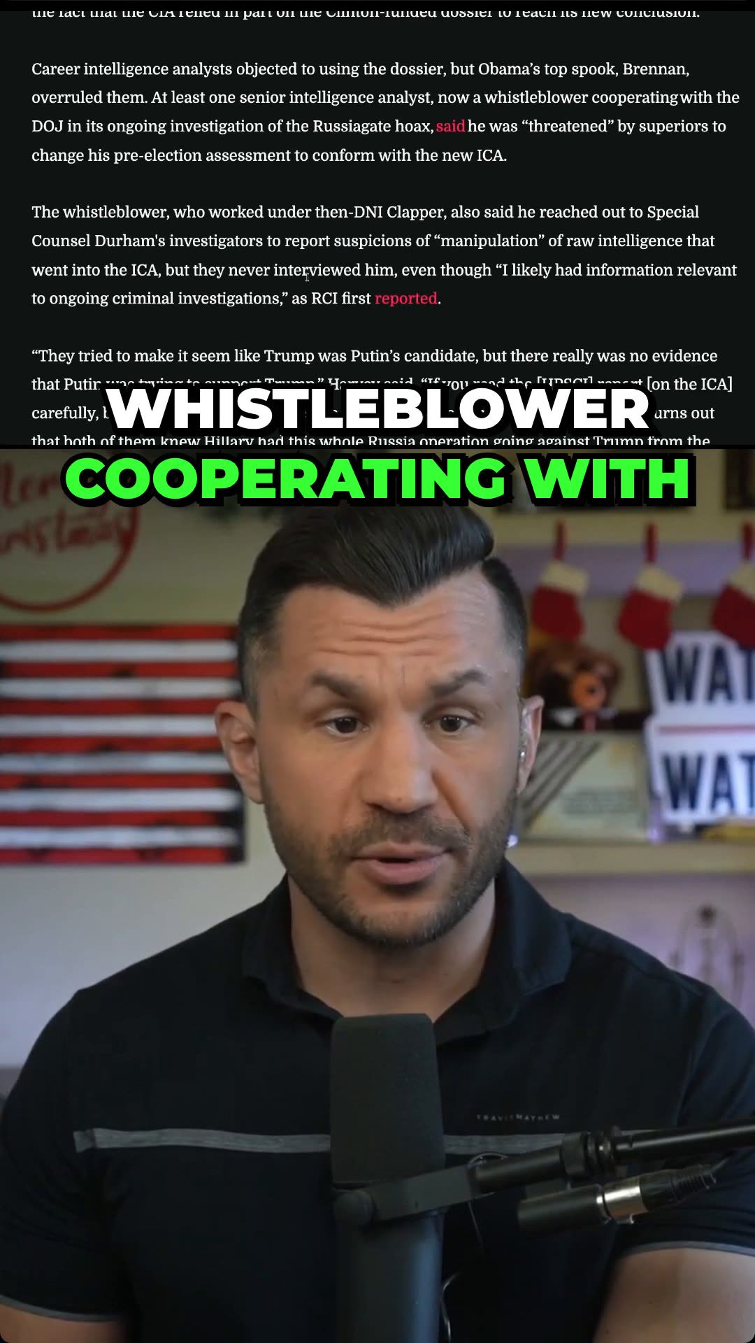 Whistleblower Says Intel Was TWISTED and Durham LOOKED AWAY