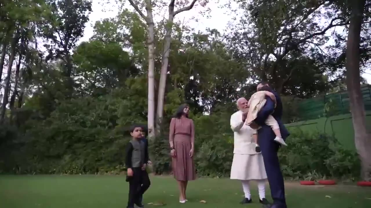 Indian Prime Minister Modi welcomes Vice President JD Vance to India.