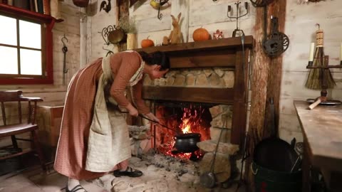 1830s Vegetable Soup Recipe | Cauldron Cooking in the Woods 2