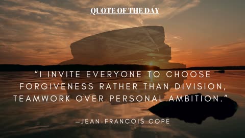 "QUOTE OF THE DAY"