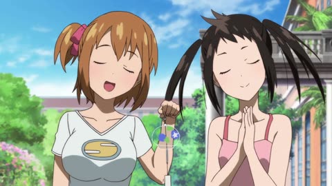 Soul Eater Not - Meme and Tsugumi listening to a wind chime