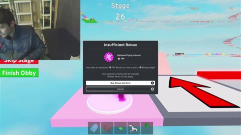 What Happens Revealed When A Gamer Attempts To Access The Rainbow Flying Unicorn In A Roblox Game