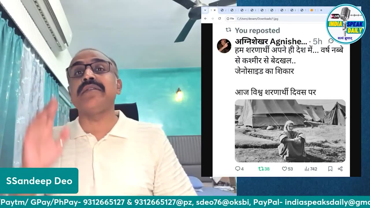 अपने ही देश में हिंदू कैसे शरणार्थी बनने पर हुआ मजबूर |@Indiaspeakdaily | Sandeep deo