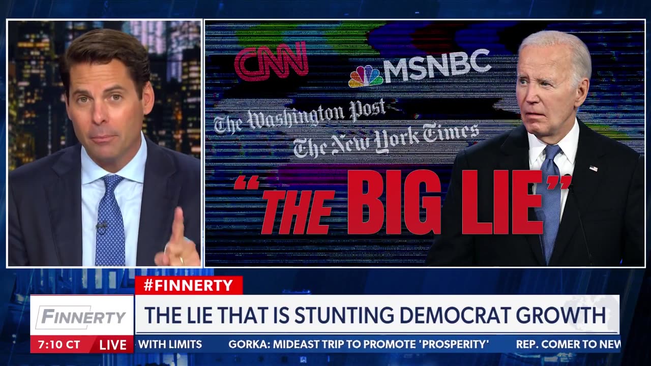 Finnerty slams corporate media's Biden protection operation