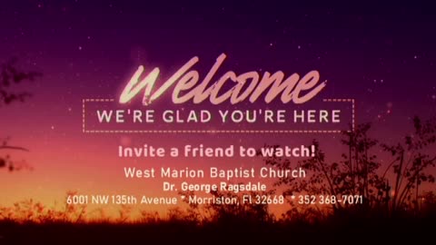 Welcome to our Sunday PM Service, July 13, 2025