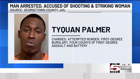 Georgetown County arrest black man accused for striking, shooting at woman