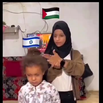 Palestine mother teaches her daughters what to do to yt ppl