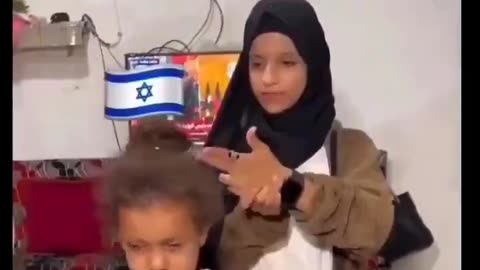 Palestine mother teaches her daughters what to do to yt ppl