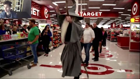 Outtake #3,037 Of Gandalf The Wizard From LOTR Series Is Dancing At A Target Store Fake Funny Parody