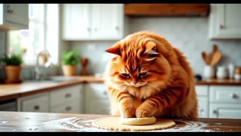 Mama Cat Tries to Sell Donuts to Buy Her Kitten a Bike