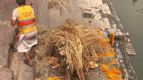The death of burning ghats Nepal Kathmandu