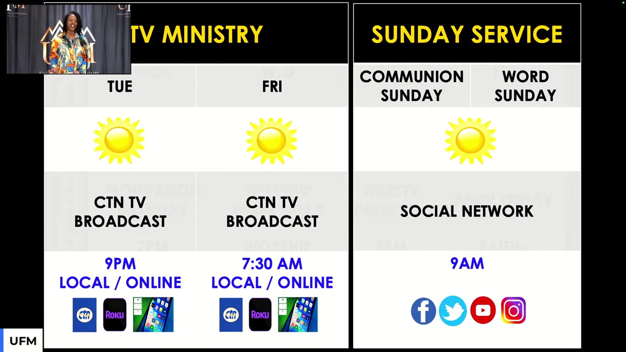 Communion Sunday w / UFM