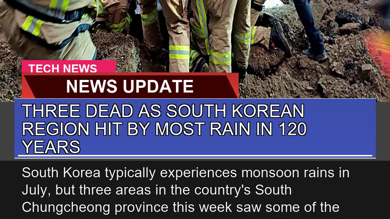 Three Dead as South Korean Region Hit by Most Rain