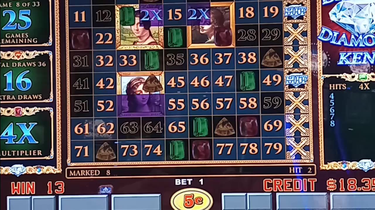 davinci diamonds keno