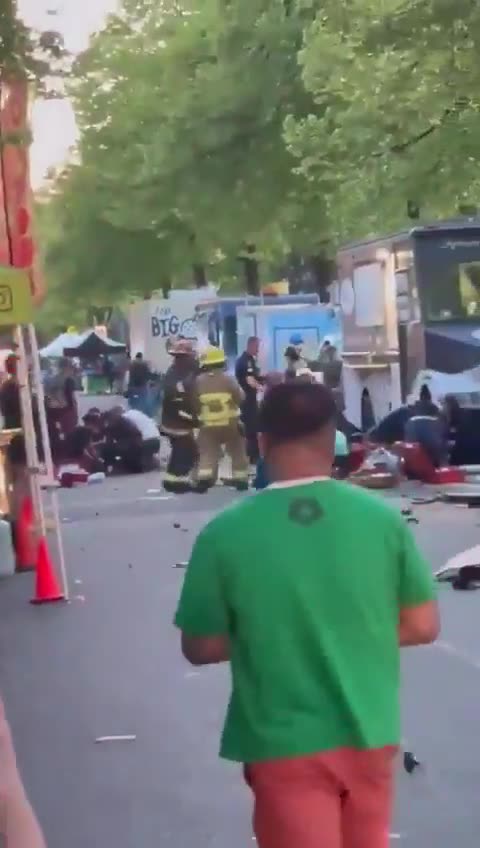A vehicle rammed a crowd during the Lapu Lapu festival in Vancouver, Canada
