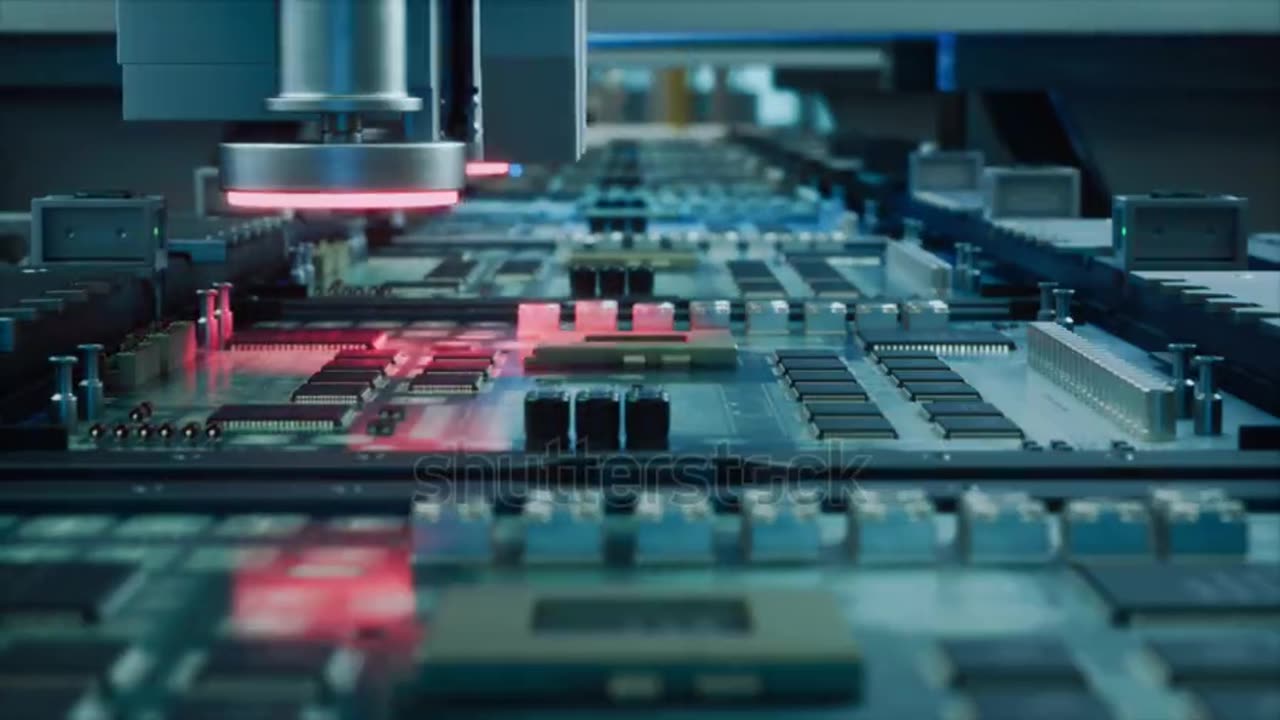 Factory Machine at Work.