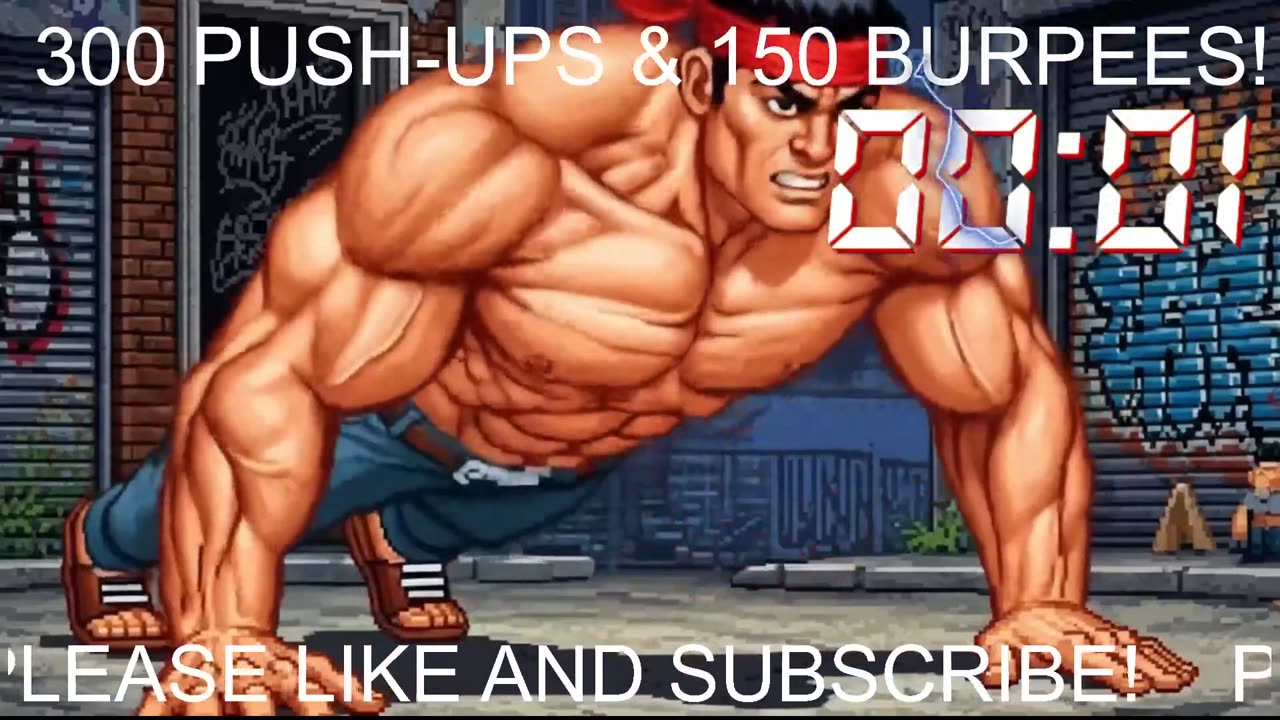 Everyday 300 push ups and 150 Burpees!