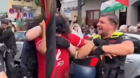 The German police restore order and discipline. They don't joke.