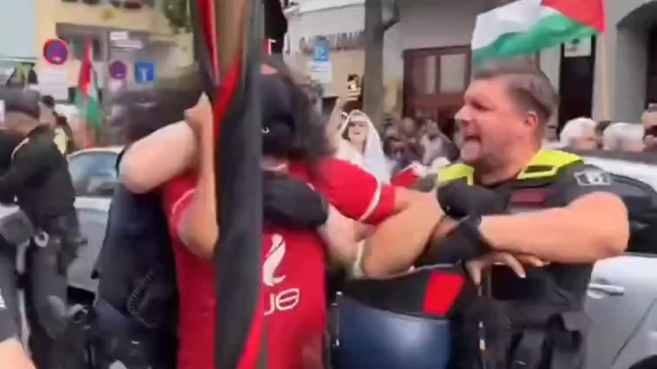 The German police restore order and discipline. They don't joke.