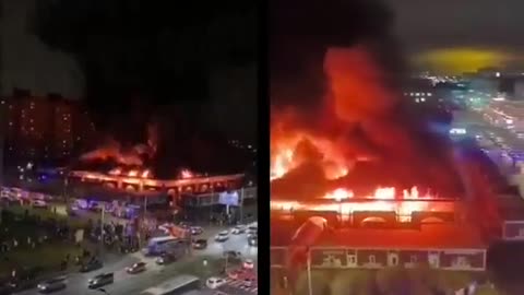 Several Explosions and massive fire in St. Petersburg, Russia