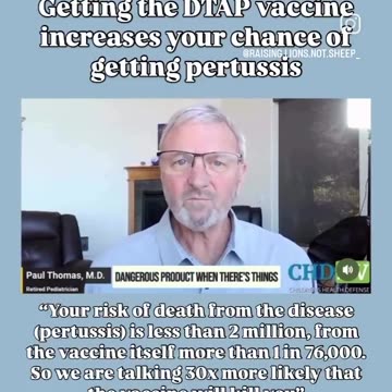 That The DTaP Vaccine Will Kill You 30X More Than The Disease Itself!