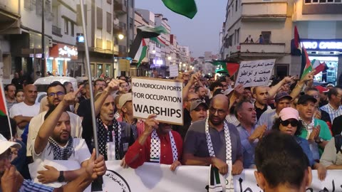 مسيرة شعبية بطنجة دعما لقافلة الصمود لكسر الحصار عن غزة 15 06 2025 يكفينا من حروب