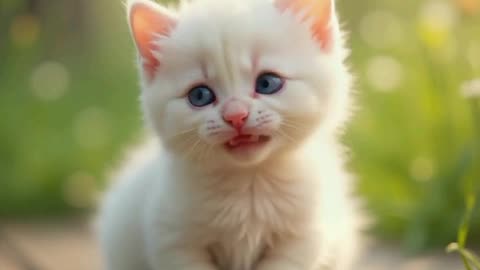 Cute cat singing