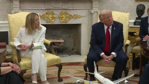 President Trump Participates in a Bilateral Meeting with the Prime Minister of Italy, Apr. 17, 2025