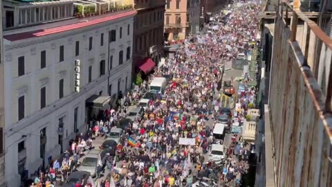 Protests erupt in Rome...