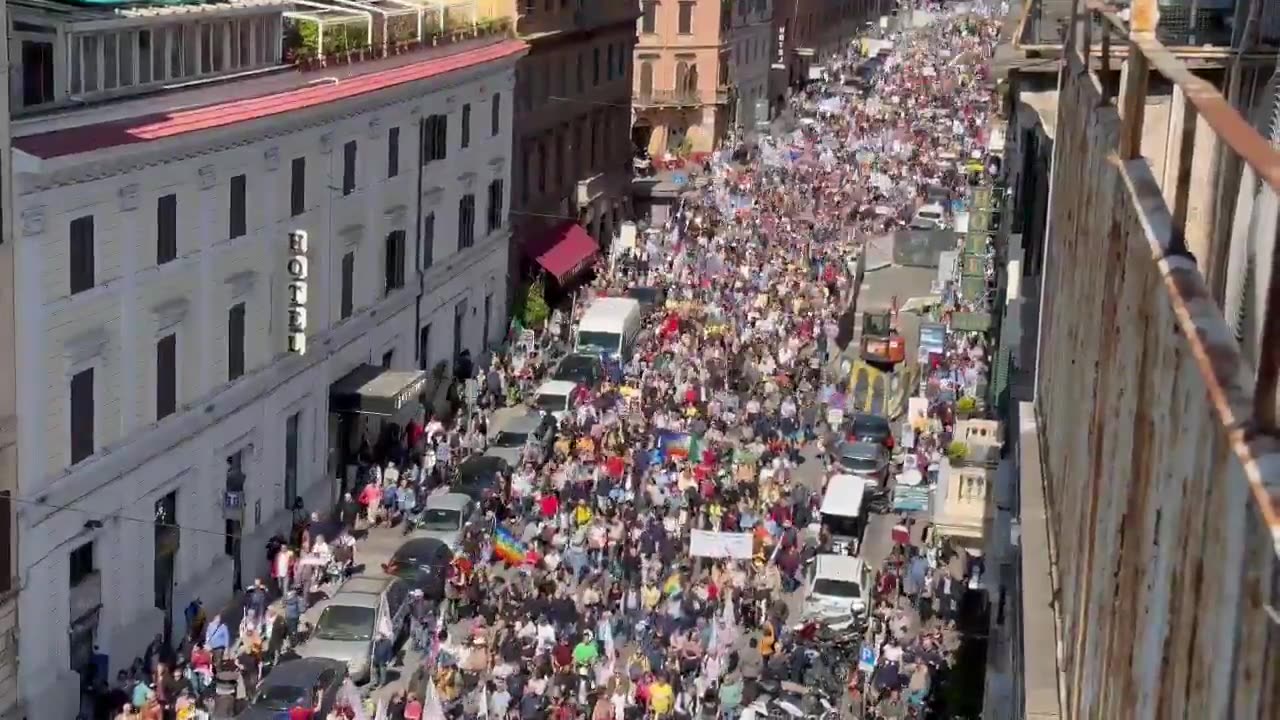 Protests erupt in Rome...
