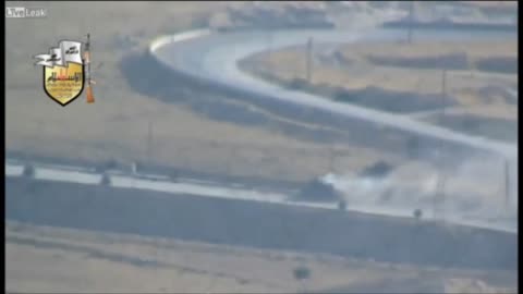 Syrian War Jabadeen, Qalamoun, Damascus, 1x Konkurs vs. T-72, hit (rebels) 2013.09.11