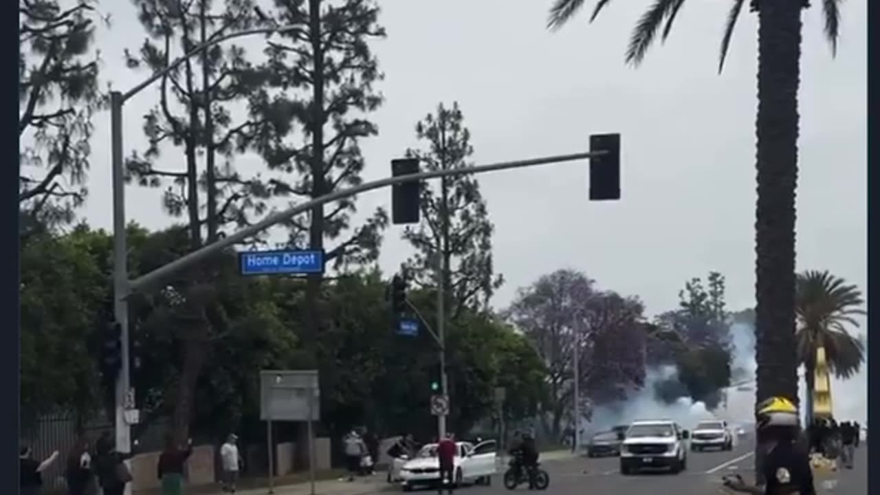 Rioters throw rocks at federal agents at the 'peaceful' but firey protests.